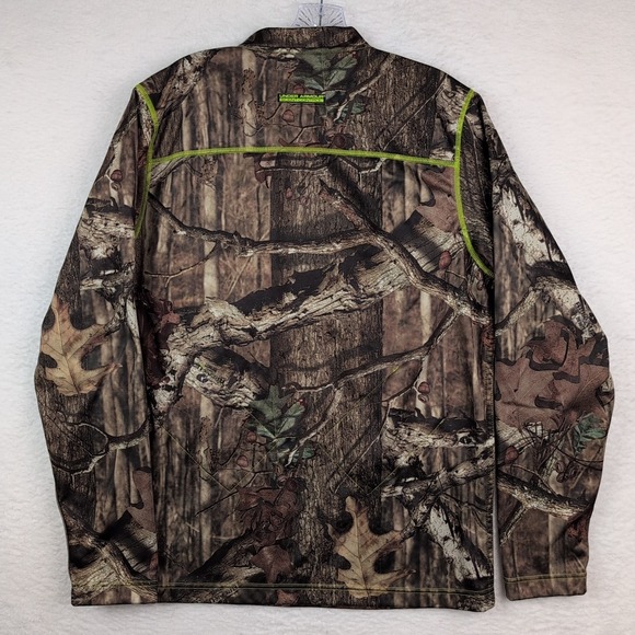 Under Armour Fleece Lined Heavy Shirt Sz Medium Camo Scent Control Mossy Oak - Picture 4 of 11